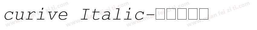 curive Italic字体转换